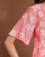 Pink Cotton Silk Printed Top