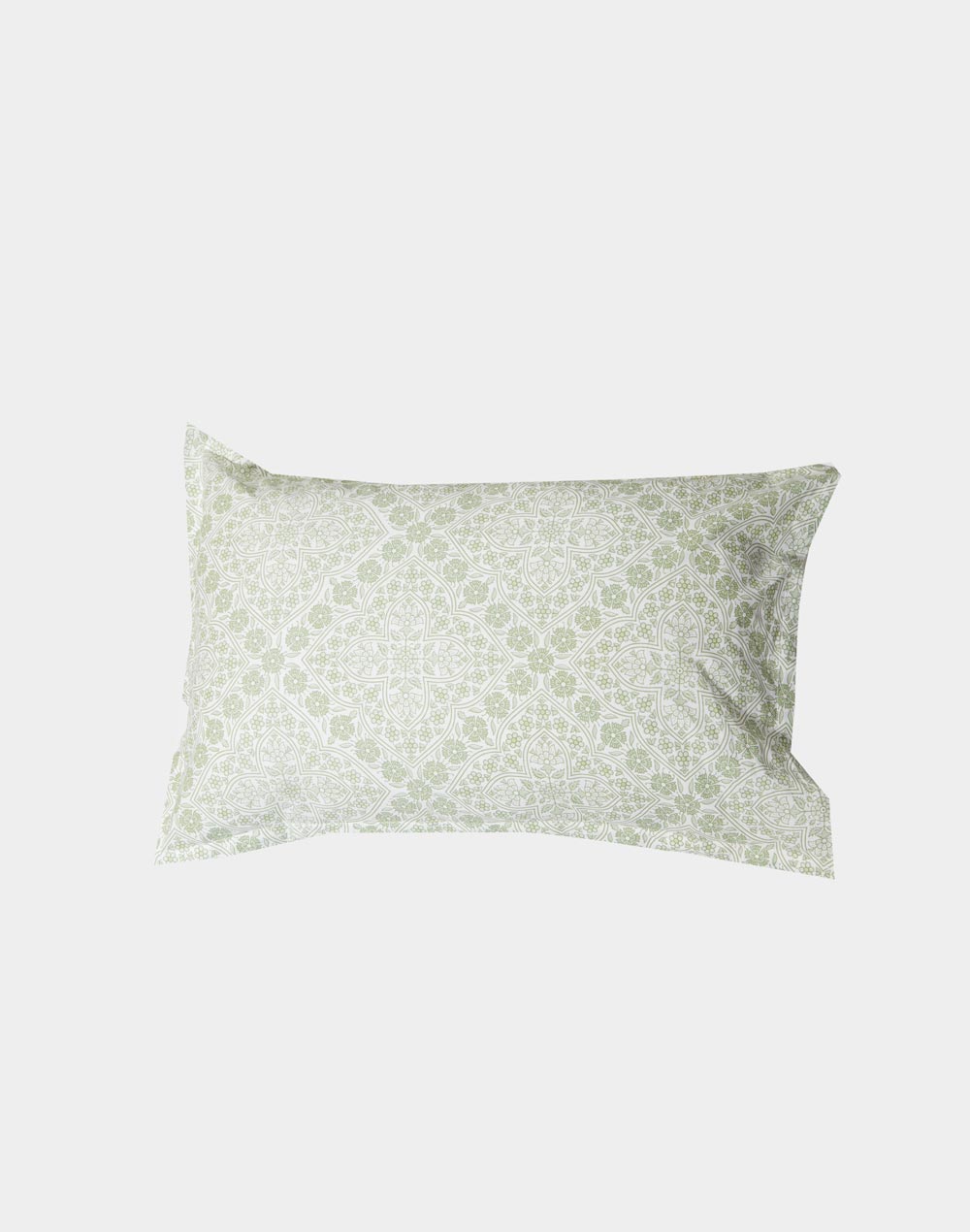 Green Sadhil Cotton Printed Bed Sheet With 1 Pillow Cover