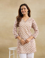 Pink Cotton Short Kurta