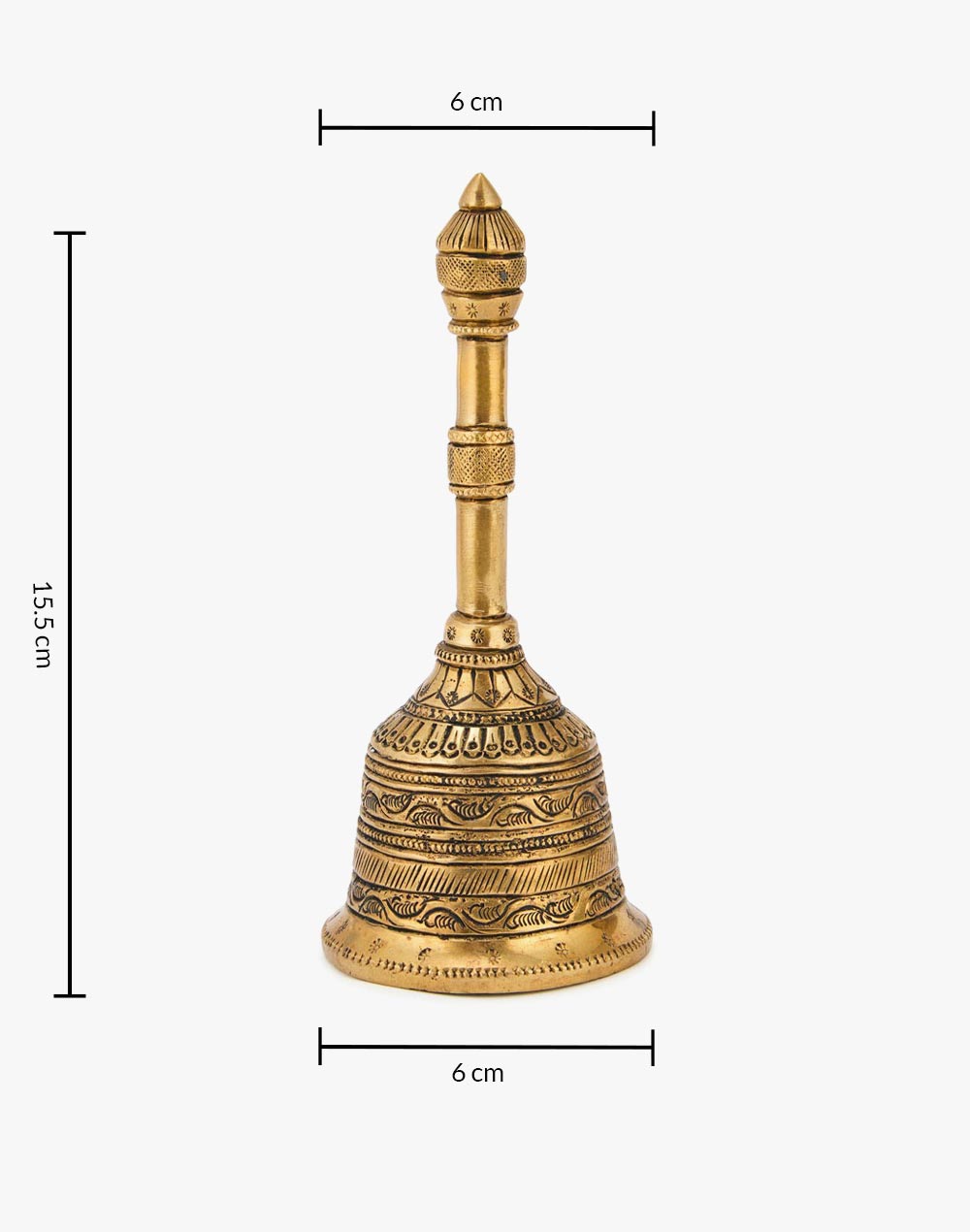 Antique Brass Antiqued Mehnoor Bell