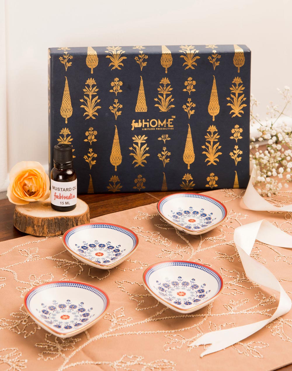 Multi Falak Ceramic Diya Gift Set