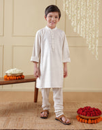 Natural Viscose Blend Dobby Long Kurta