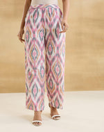 Pink Cotton Ikat Pant & Tunic Set