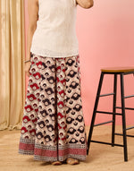 Maroon Bagh Print Ghera Skirt in soft cotton