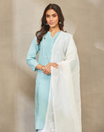 Natural Cotton Silk Chikankari Dupatta
