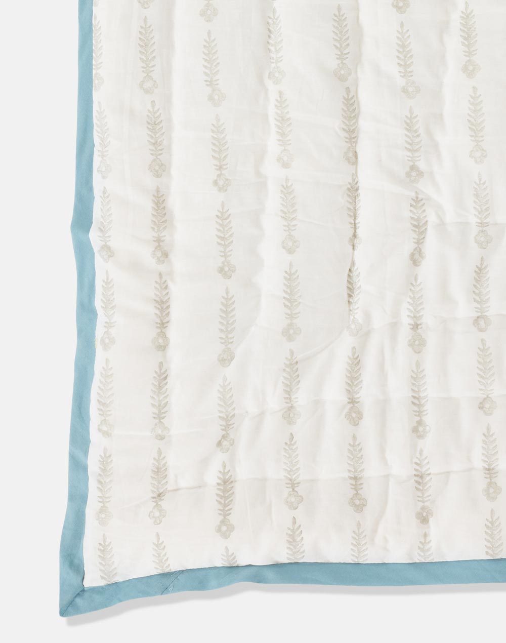 Blue Megh Hand Block Printed Cotton Quilt