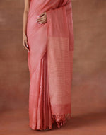 Pink Silk Blend Sari