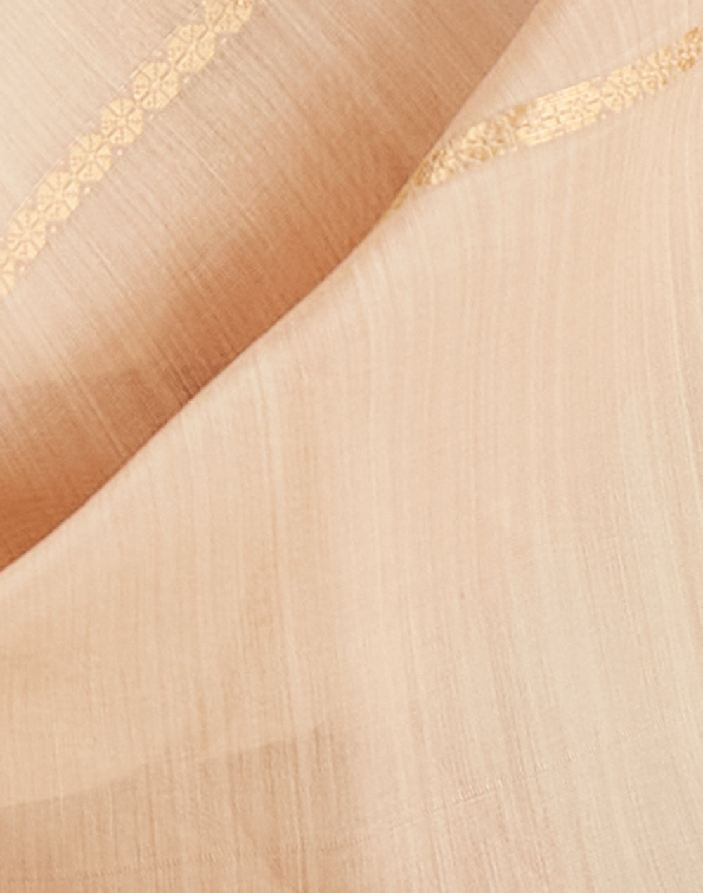 Beige Cotton Silk Blend Maheshwari Dupatta