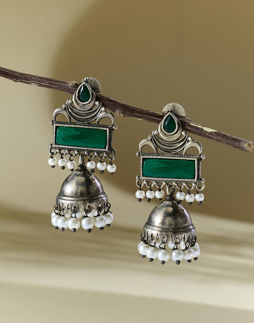 Metal Jhumka Earrings