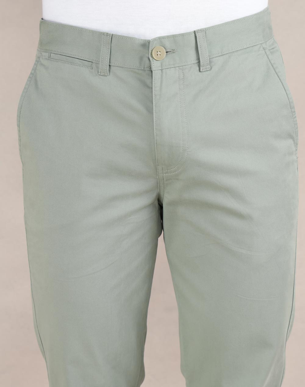 Green Cotton Blend 929 Slim Cut Pant