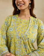 Green Cotton Long Kurta