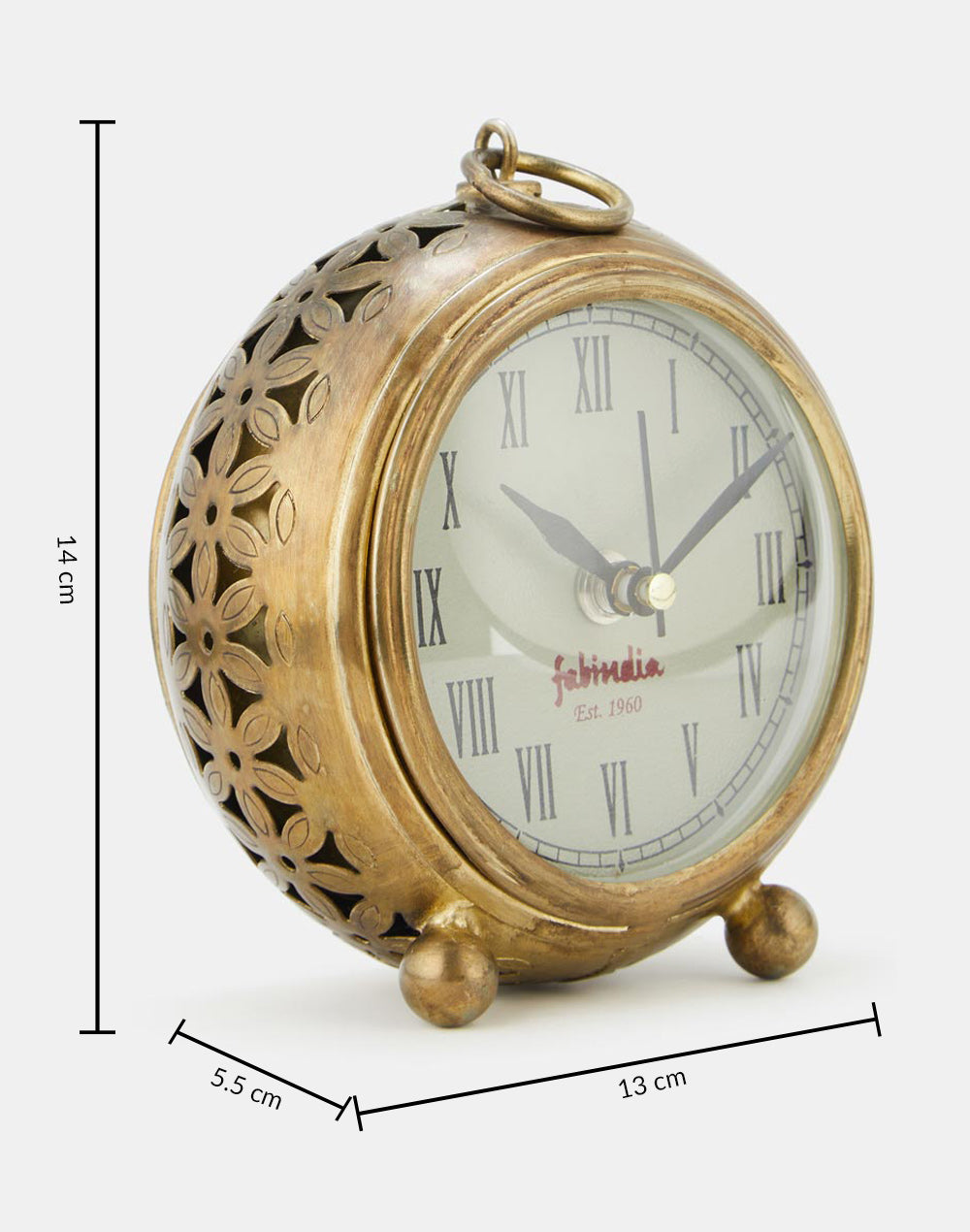 Golden Kavya Metal Table Clock