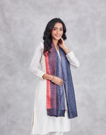 Black Silk Symphony Hand Block Printed Stole