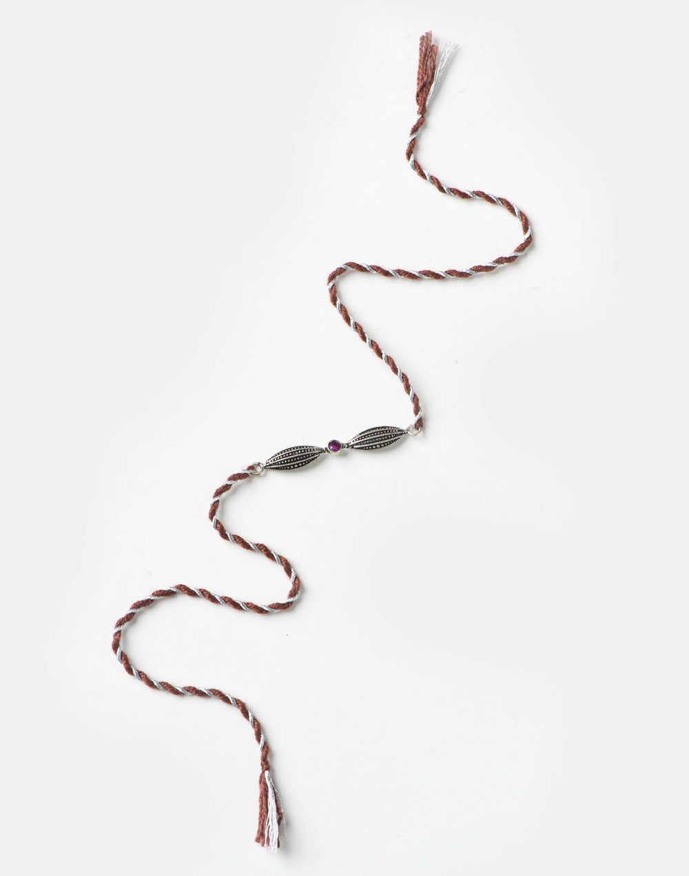 Multi Metal Textured Geometrical Motif Rakhi