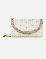 Offwhite Hand Embroidered Clutch