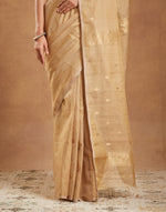 Gold Cotton Blend Maheshwari Sari