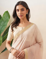 Pink Cotton Silk Blend Maheshwari Sari