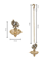 Brass Antiqued Mehnoor Oil Lamp
