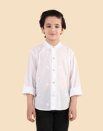 White Cotton Chikankari Shirt