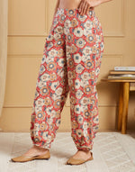 Red Cotton Hand Block Print Salwar