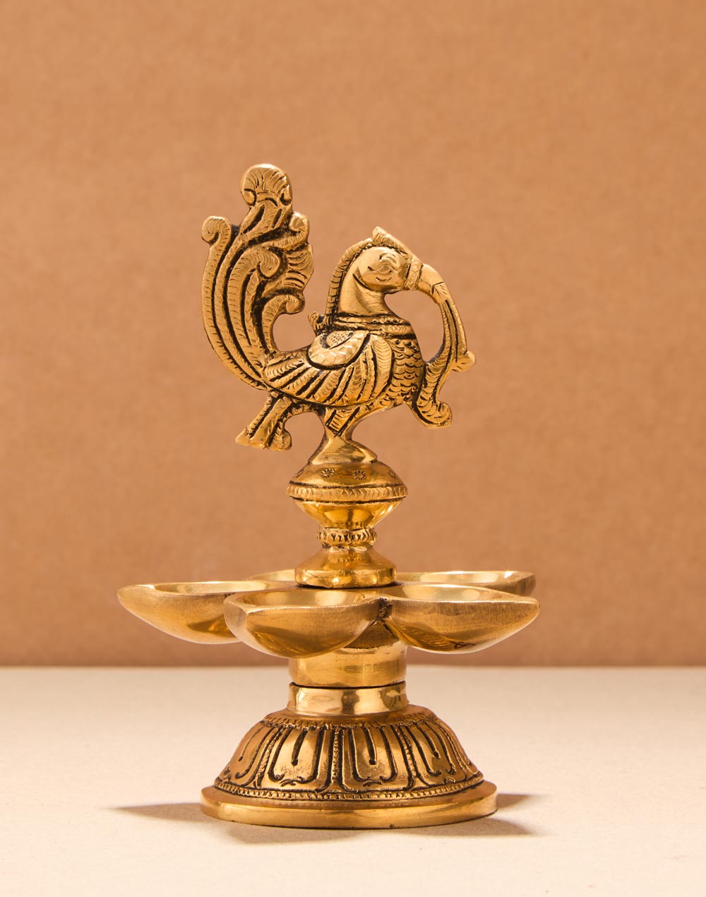 Brass Mehnoor Antiqued Oil Lamp
