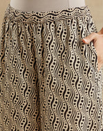 Beige Cotton Bagru Printed Shirt & Pant Set