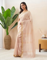 Pink Cotton Silk Blend Maheshwari Sari