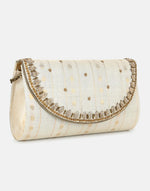 Offwhite Hand Embroidered Clutch