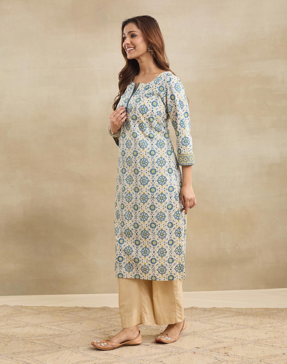 Natural Cotton Long Kurta