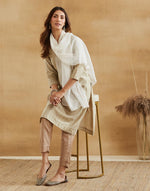 Natural Cotton Silk Chikankari Stole