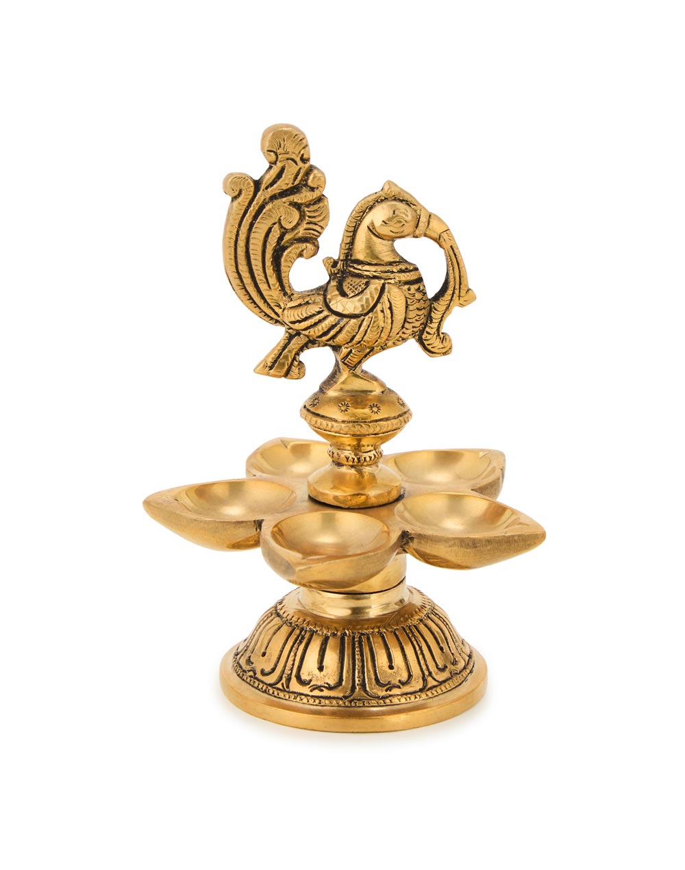 Brass Mehnoor Antiqued Oil Lamp