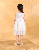 White Cotton Chikankari Cupcake Dress