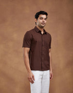 Brown Cotton Bush Shirt