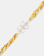 Multi Silver Floral Motif Rakhi
