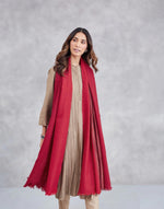 Red Shawl Wrap in soft wool
