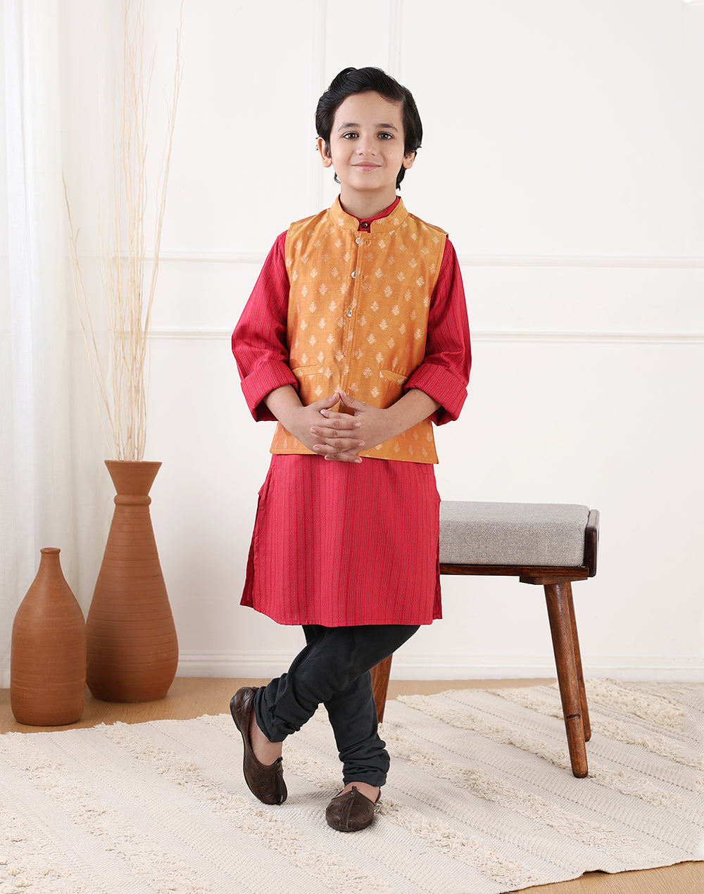 Yellow Cotton Silk Blend Cutwork Jacket