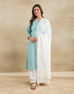 Natural Cotton Silk Blend Hand Embroidery Dupatta