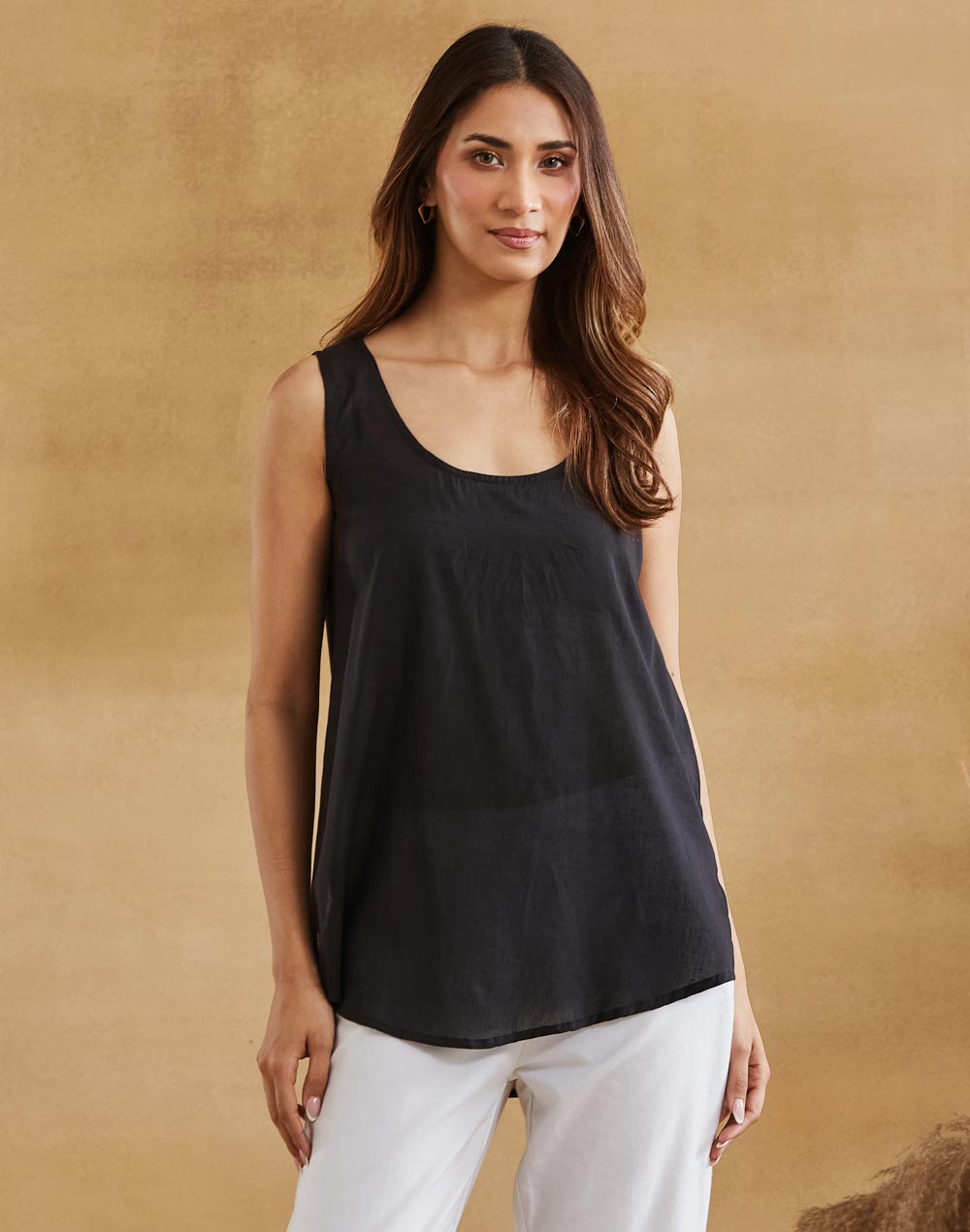 Black Cotton SILK Chikankari Clara Tunic & Slip