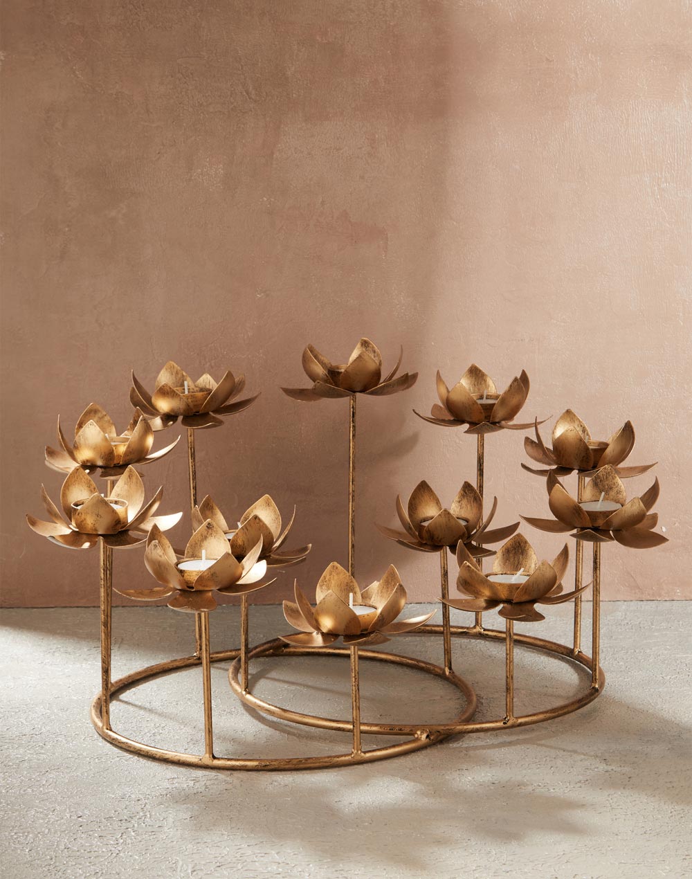 Golden Raivath Metal Tlite Holder