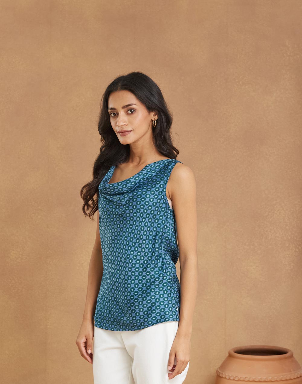Blue Viscose Top