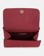 Red Embroidered Clutch