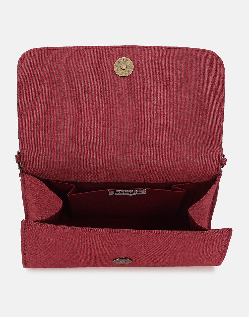 Red Embroidered Clutch