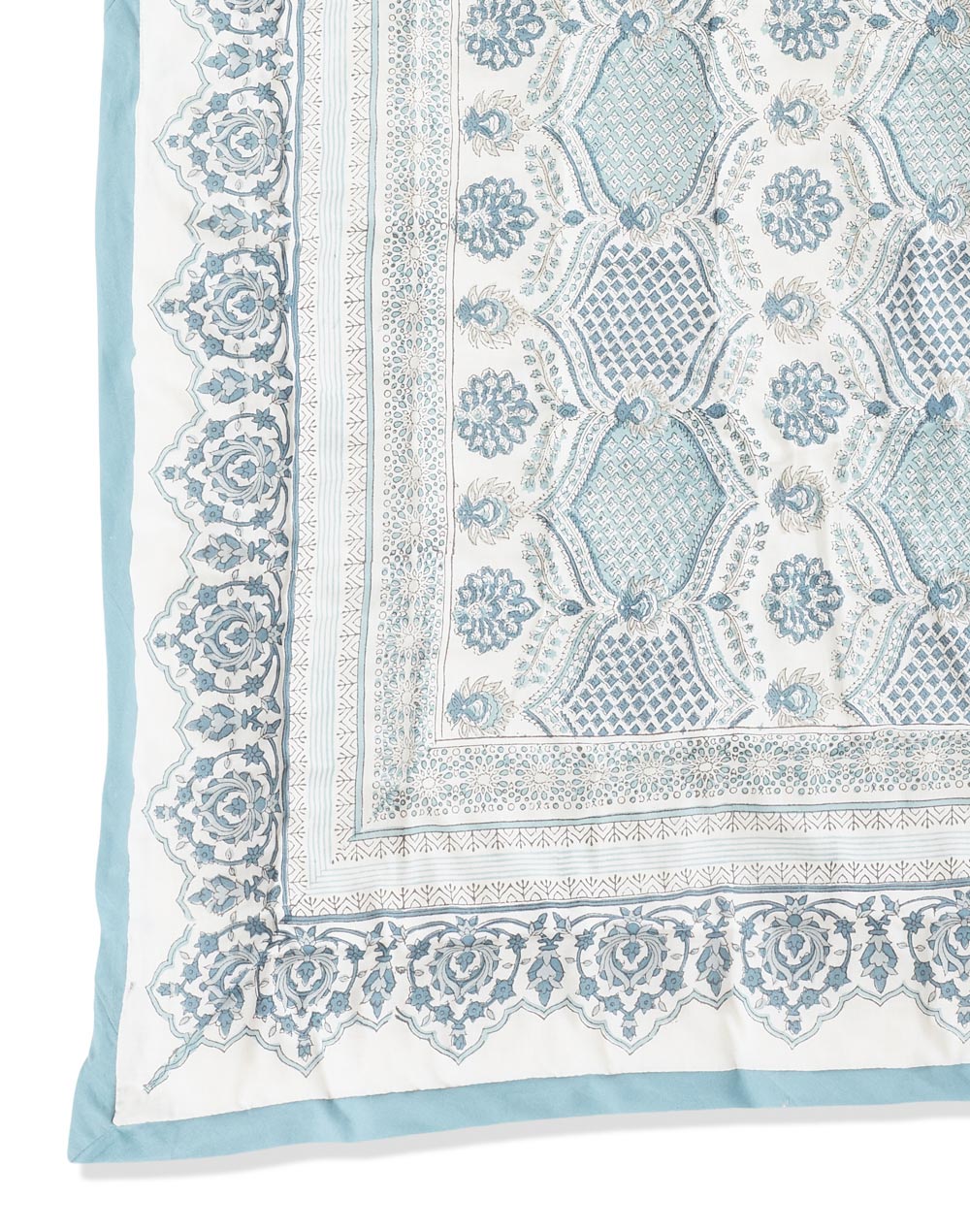 Blue Megh Hand Block Printed Cotton Quilt
