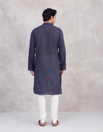 Navy Cotton Long Kurta