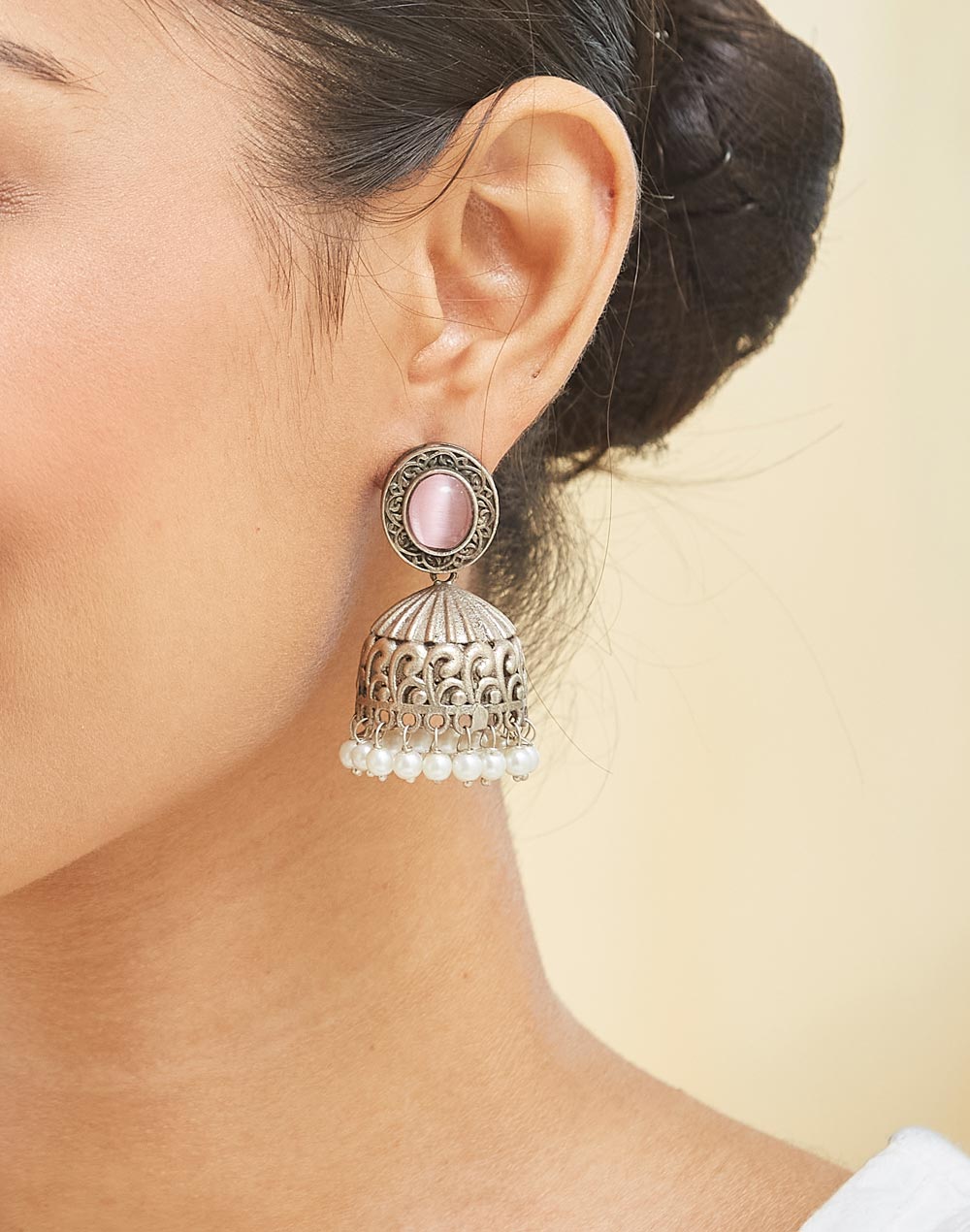 Metal Jhumka Earrings