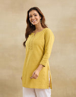 Mustard Cotton Short Kurta