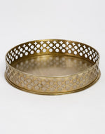 Brass Metal Yug Cutwork Tray