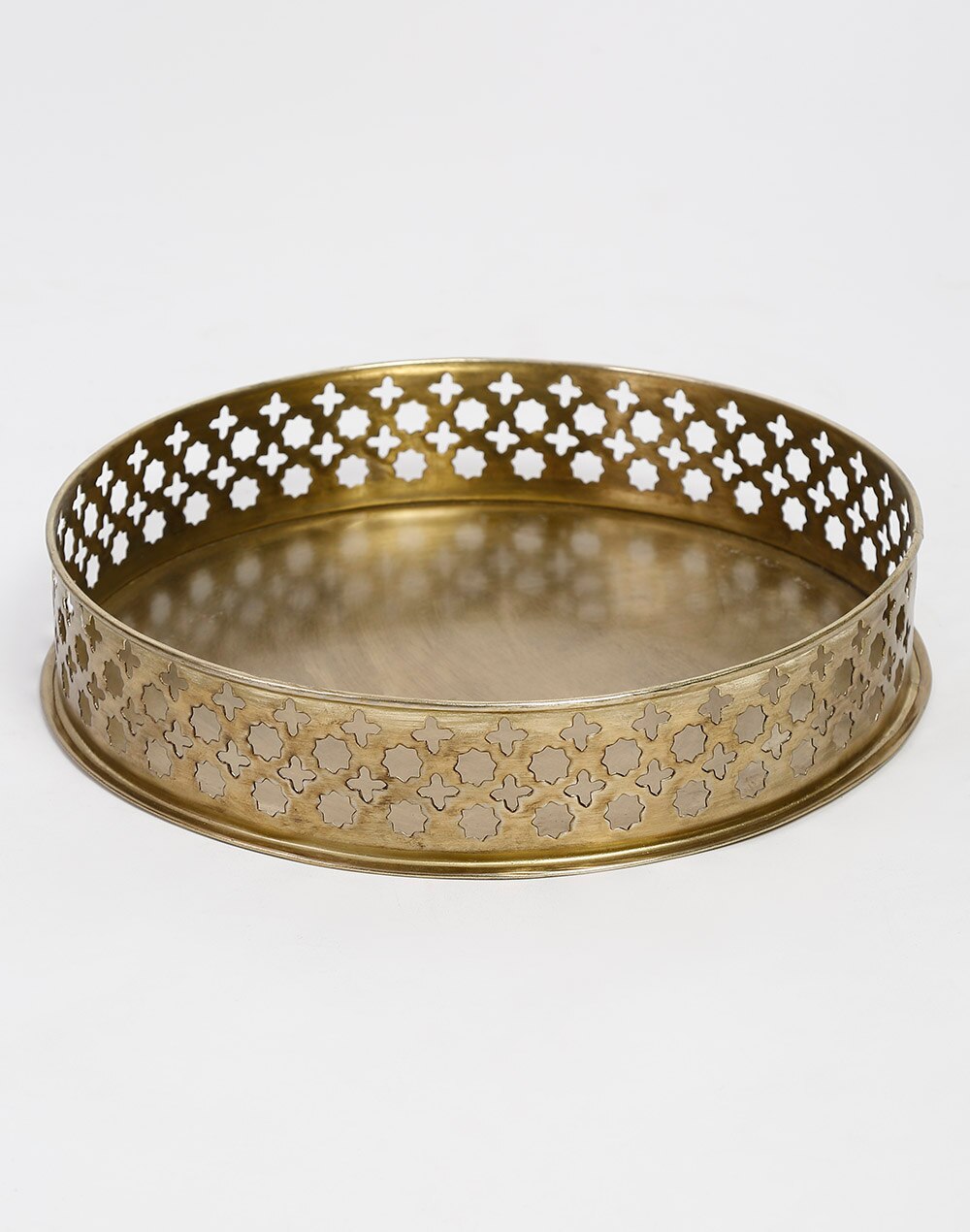 Brass Metal Yug Cutwork Tray