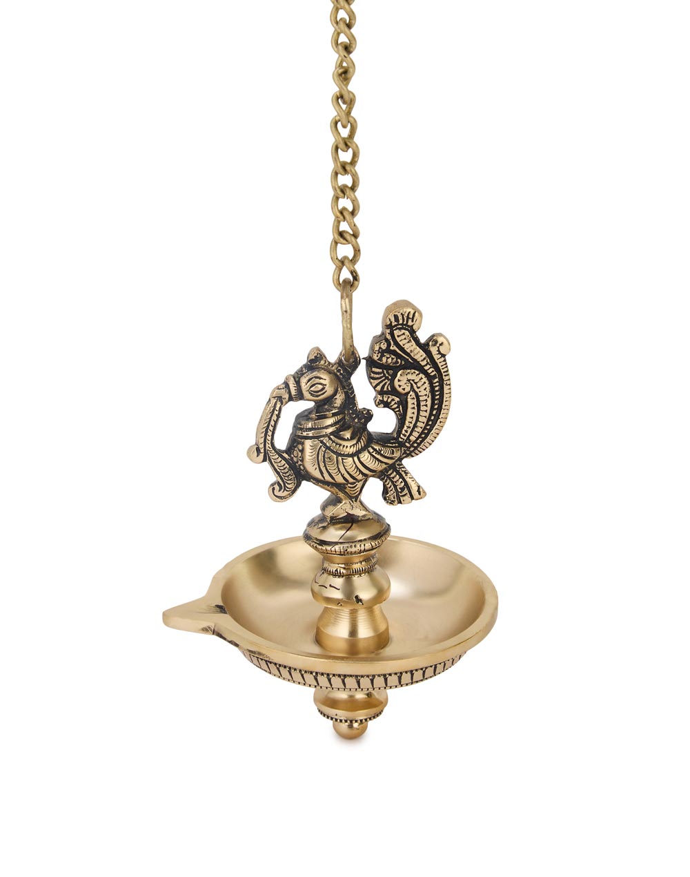 Brass Antiqued Mehnoor Oil Lamp