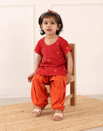 Red Cotton Dobby 2pc Salwar Set